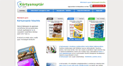 Desktop Screenshot of kartyanaptar-shop.hu