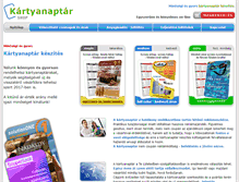Tablet Screenshot of kartyanaptar-shop.hu